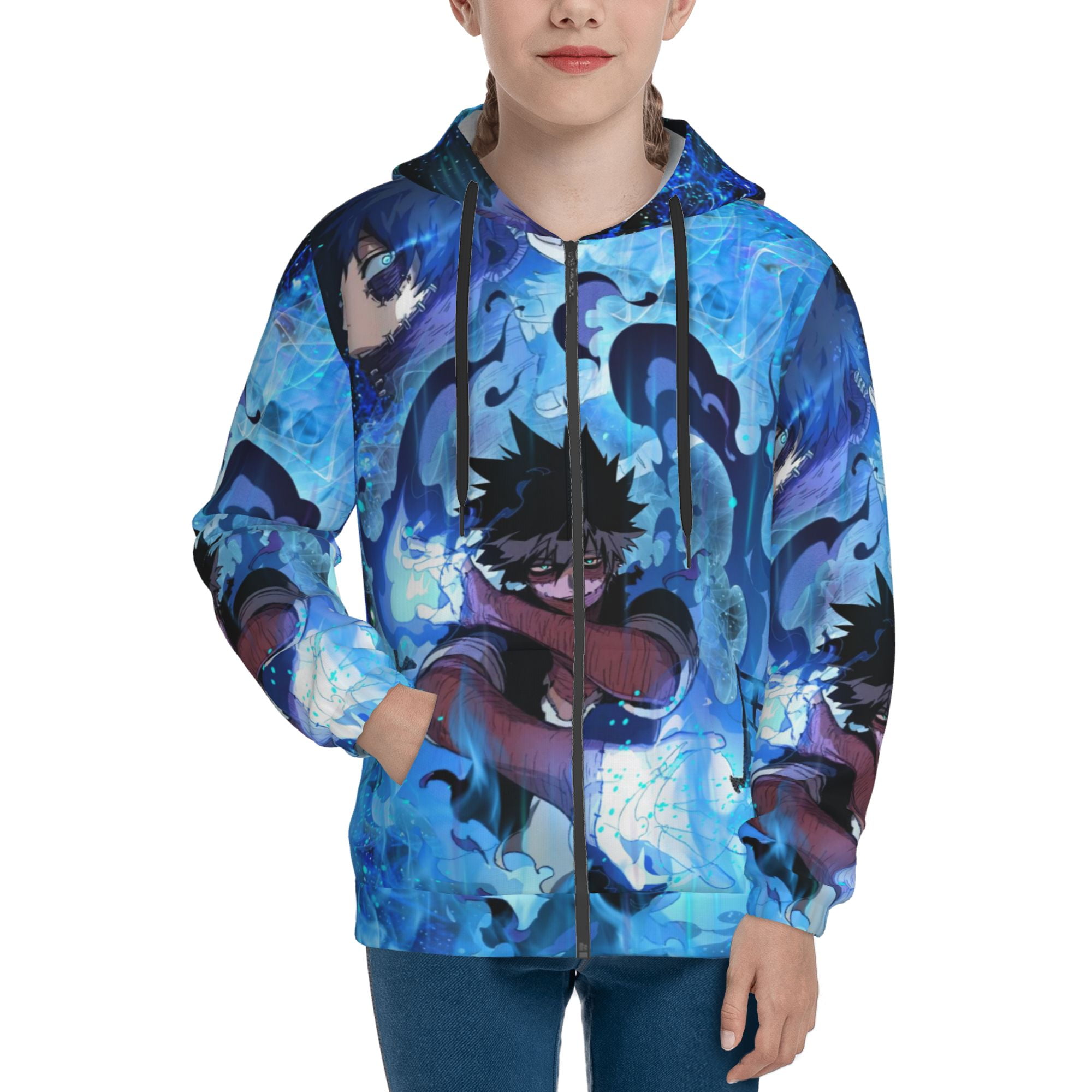 My Hero Academia Dabi Teens Boys Girls Zip Up Hoodie 3d Printed Hooded Sweatshirt Hoody Coat With Pocket Medium Walmart