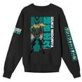thumbnail image 1 of My Hero Academia Dark Deku Kanji Crew Neck Long Sleeve Black Adult Sweatshirt-XXL, 1 of 4