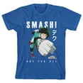 thumbnail image 1 of My Hero Academia Deku Smash One For All Boy's Royal Blue T-shirt-Small, 1 of 2