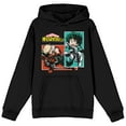 thumbnail image 1 of My Hero Academia Deku and Bakugo Panels Men's Black Graphic Hoodie, 1 of 4