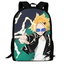 My Hero Academia Denki Kaminari Backpack,Multi-Function Travel Backpack Laptop Backpack Lightweight Casual Daypack Bookbag 16.5 In