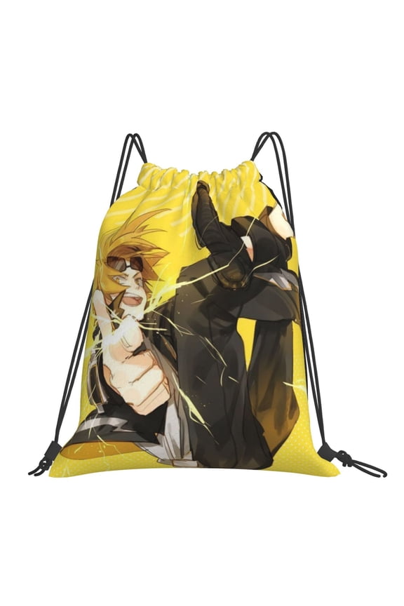 My Hero Academia Denki Kaminari Drawstring Backpack Sport Gym Bag For Yoga Swimming Gymsack Sport Strap Pack Bag