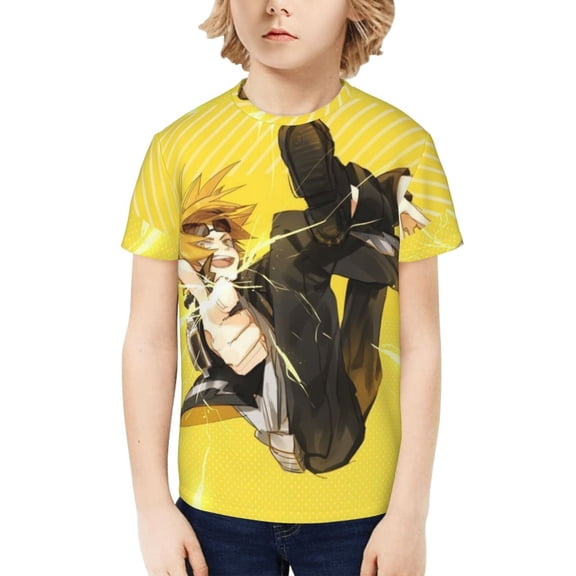 My Hero Academia Denki Kaminari Kids T-Shirt 3d Printed Graphic T-Shirts Boys And Girls Short Sleeve Shirts For Youth Kids X-Large
