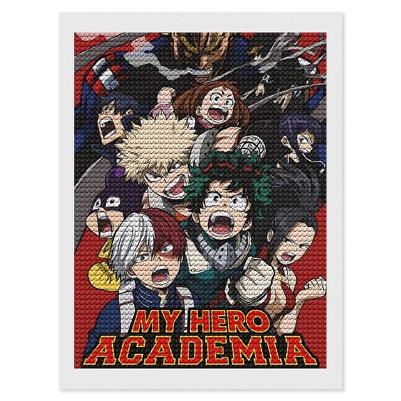 My Hero Academia Diamond Painting Kits, Fashion Handmade Poster Picture for Home Wall Decor, 12x16