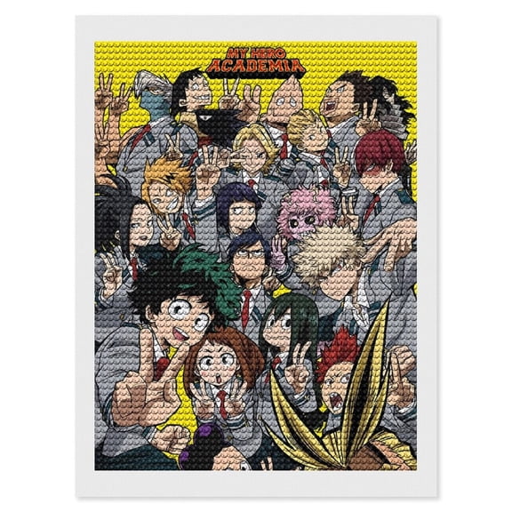 My Hero Academia Diamond Painting Kits, Fashion Handmade Poster Picture for Home Wall Decor, 12x16