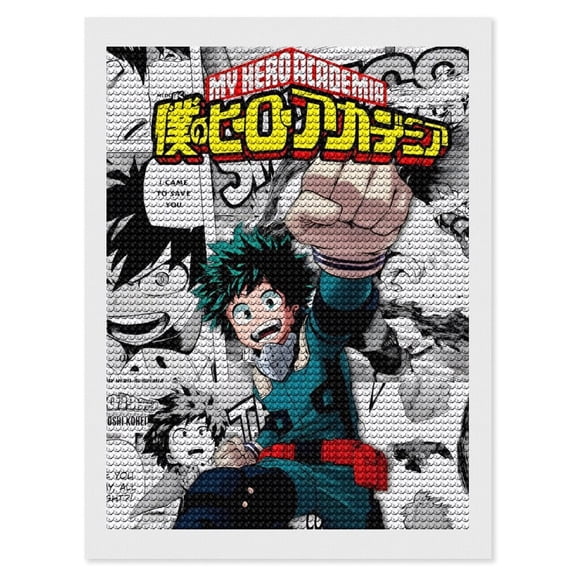 My Hero Academia Diamond Painting Kits, Fashion Handmade Poster Picture for Home Wall Decor, 12x16
