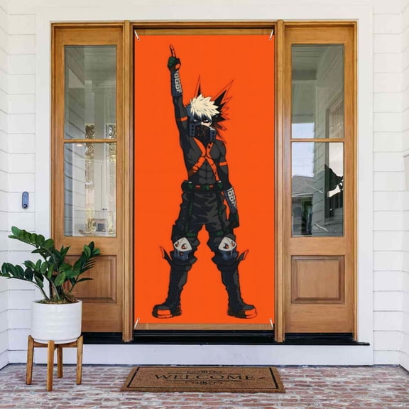 My Hero Academia Door Cover Decorated Banner Background Decorative Tapestry Holiday Party Photography (35.4 X 72.8)