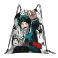 thumbnail image 1 of My Hero Academia Drawstring Backpack Anime Sackpack Gym Bag For Sport Yoga Travel Hiking Shopping Lightweight Gym Bag 16*14 Inch, 1 of 9