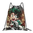 thumbnail image 1 of My Hero Academia Drawstring Backpack Anime Sackpack Gym Bag For Sport Yoga Travel Hiking Shopping Lightweight Gym Bag 16*14 Inch, 1 of 9