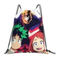 thumbnail image 1 of My Hero Academia Drawstring Backpack Anime Sackpack Gym Bag For Sport Yoga Travel Hiking Shopping Lightweight Gym Bag 16*14 Inch, 1 of 9