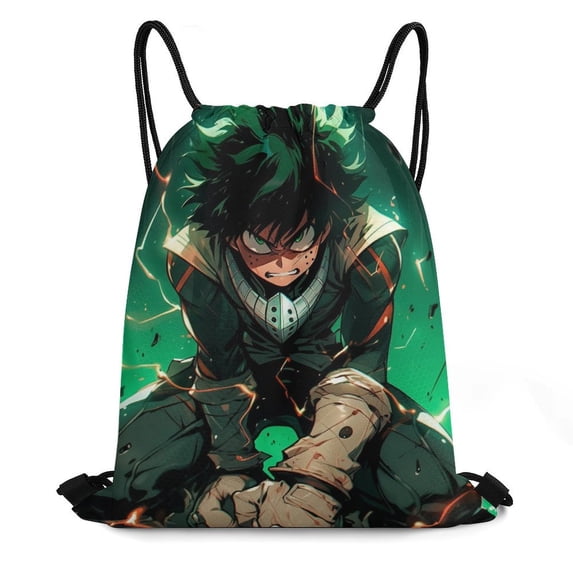 My Hero Academia Drawstring Backpacks Gym Athlete Bag Draw String Bags for Sports, Travel, Swimming, Beach
