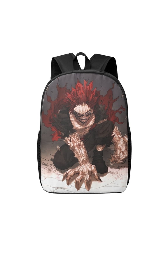 My Hero Academia Eijiro Kirishima Backpack 17 Inch Large Capacity Casual School Bag Lightweight Daypack Laptop Bag Travel Hiking Camping