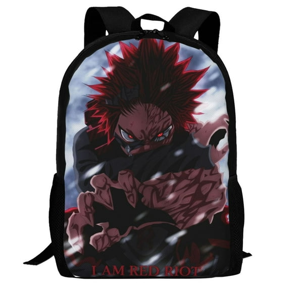 My Hero Academia Eijiro Kirishima Backpack,Multi-Function Travel Backpack Laptop Backpack Lightweight Casual Daypack Bookbag 16.5 In