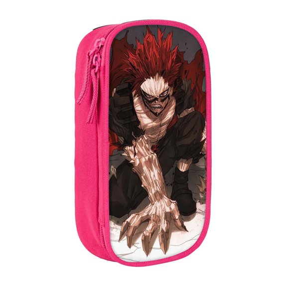My Hero Academia Eijiro Kirishima Pencil Case, Multipurpose Pencase ,Large Capacity Durable Pencil Pouch Storage Pen Bag Organizer Stationery