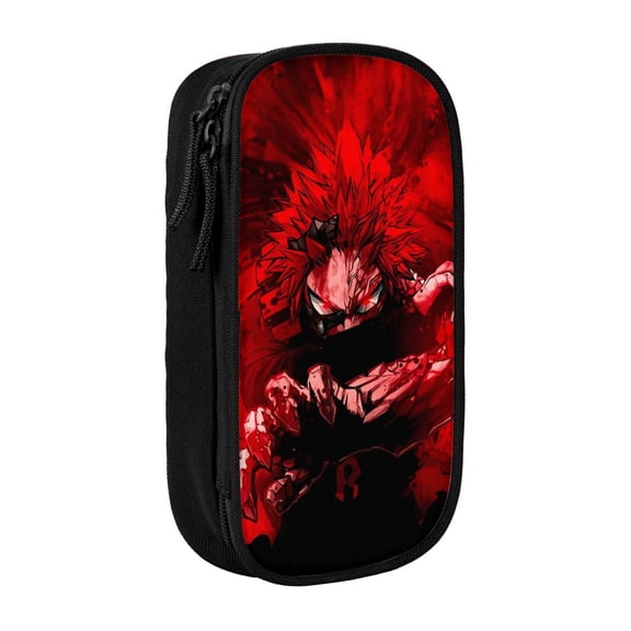 My Hero Academia Eijiro Kirishima Pencil Case, Multipurpose Pencase ,Large Capacity Durable Pencil Pouch Storage Pen Bag Organizer Stationery