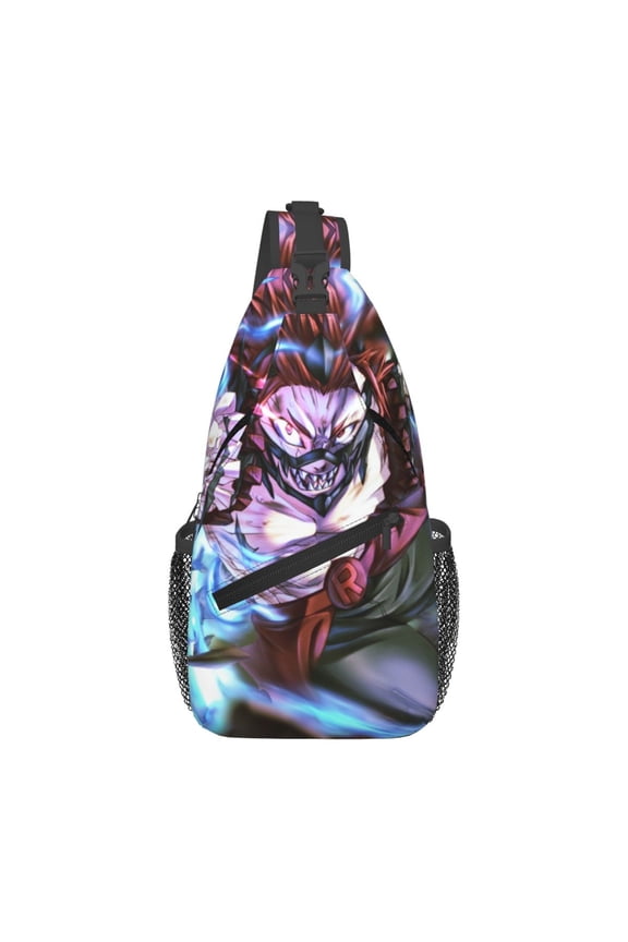 My Hero Academia Eijiro Kirishima Sling Bag Crossbody Sling Backpack Chest Bag Daypack Purses Shoulder Bag For Women Men Travel Hiking