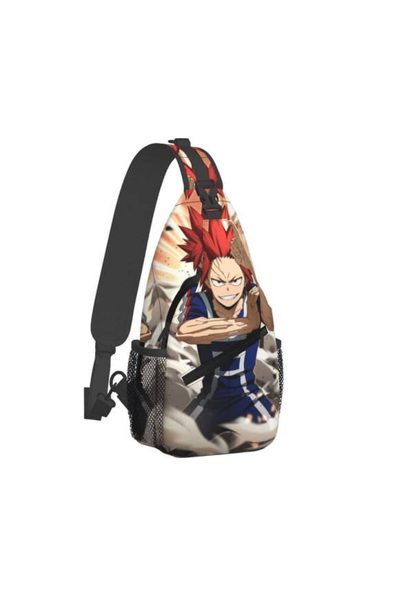 My Hero Academia Eijiro Kirishima Sling Bag Crossbody Sling Backpack Chest Bag Daypack Purses Shoulder Bag For Women Men Travel Hiking