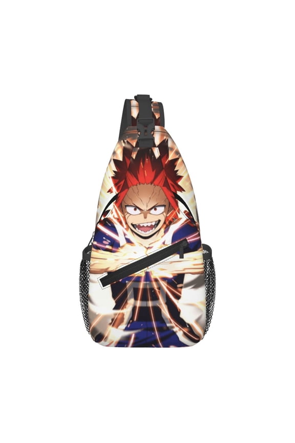 My Hero Academia Eijiro Kirishima Sling Bag Crossbody Sling Backpack Chest Bag Daypack Purses Shoulder Bag For Women Men Travel Hiking