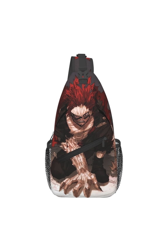 My Hero Academia Eijiro Kirishima Sling Bag Crossbody Sling Backpack Chest Bag Daypack Purses Shoulder Bag For Women Men Travel Hiking