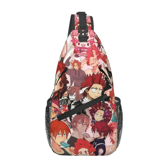 My Hero Academia Eijiro Kirishima Sling Bag Crossbody Sling Backpack Chest Bag Daypack Purses Shoulder Bag For Women Men Travel Hiking