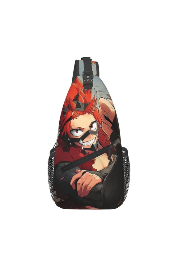 My Hero Academia Eijiro Kirishima Sling Bag Crossbody Sling Backpack Chest Bag Daypack Purses Shoulder Bag For Women Men Travel Hiking