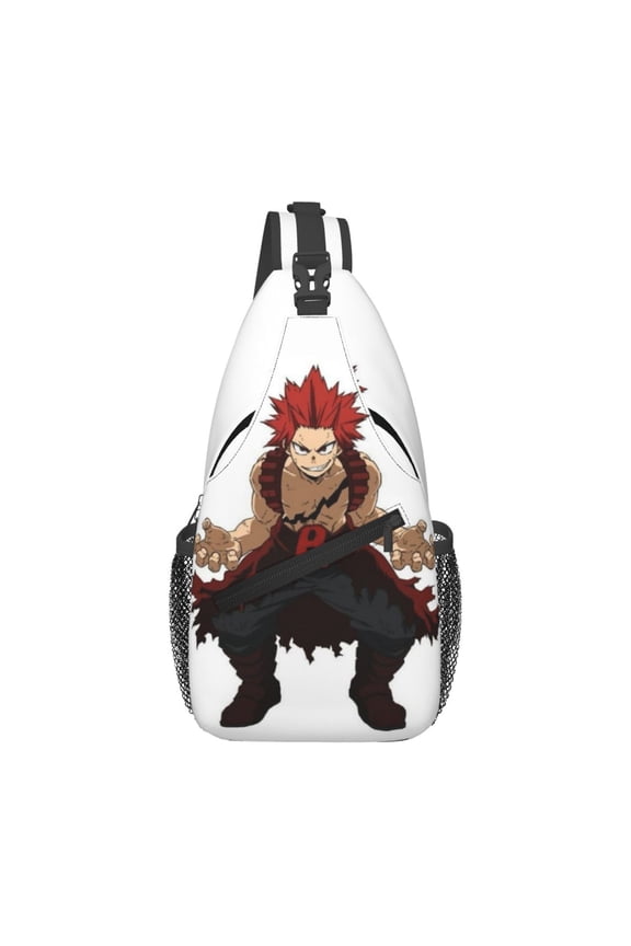 My Hero Academia Eijiro Kirishima Sling Bag Crossbody Sling Backpack Chest Bag Daypack Purses Shoulder Bag For Women Men Travel Hiking