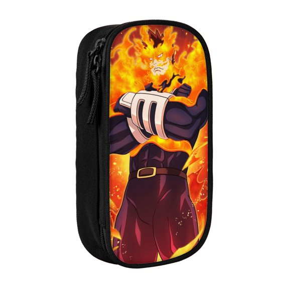My Hero Academia Endeavor Pencil Case, Multipurpose Pencase ,Large Capacity Durable Pencil Pouch Storage Pen Bag Organizer Stationery