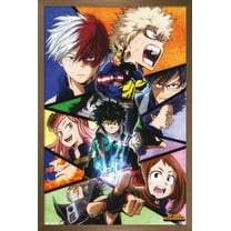 My Hero Academia - Faces Wall Poster, 22.375" x 34", Framed