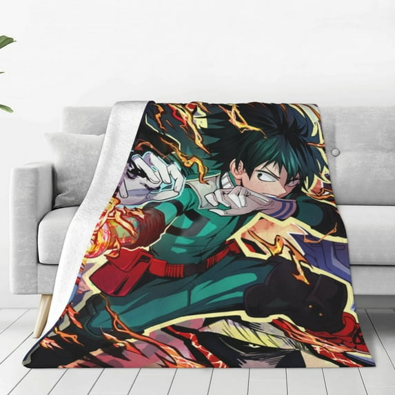 My Hero Academia Fleece Blanket Super Soft Cozy Throw Blanket Fuzzy Comfy Flannel Blanket Warm Plush Blankets And Throws For Couch, Sofa, Bed 80"X60"