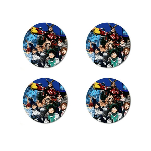 My Hero Academia Fridge Magnets 4pcs Ball Fridge Magnets Cute Matte Decorative Whiteboard Magnets for Home Kitchen Storage Cabinet Office Calendar Whiteboard Map Fun Decoration