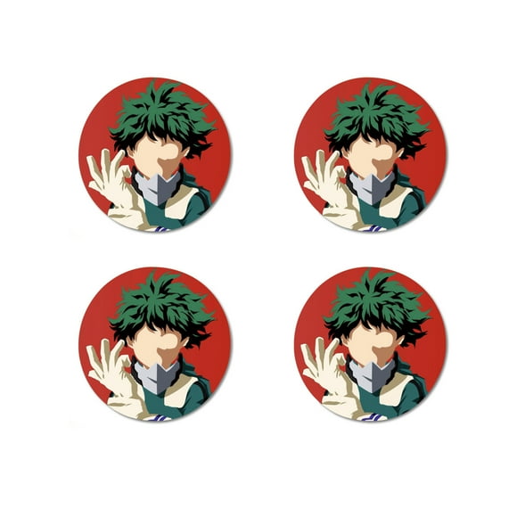 My Hero Academia Fridge Magnets 4pcs Ball Fridge Magnets Cute Matte Decorative Whiteboard Magnets for Home Kitchen Storage Cabinet Office Calendar Whiteboard Map Fun Decoration