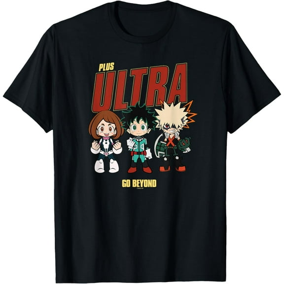 My Hero Academia Go Beyond Chibi Character Collage Anime T-Shirt Cotton Adult Short Sleeve T-Shirt