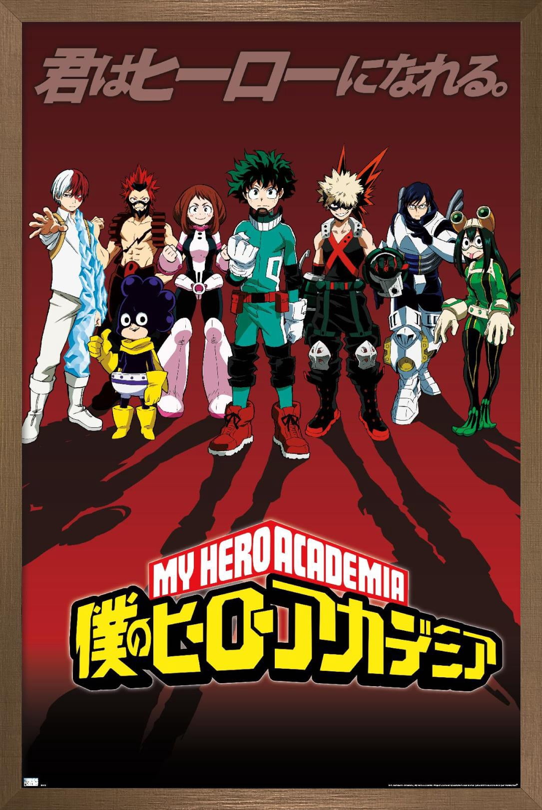 My Hero Academia - Group Pose Wall Poster, 22.375" x 34", Framed