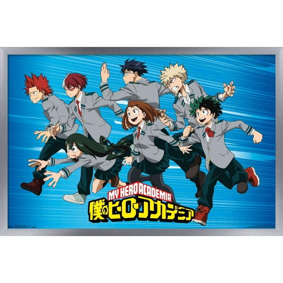 My Hero Academia - Group Wall Poster, 14.725" x 22.375", Framed
