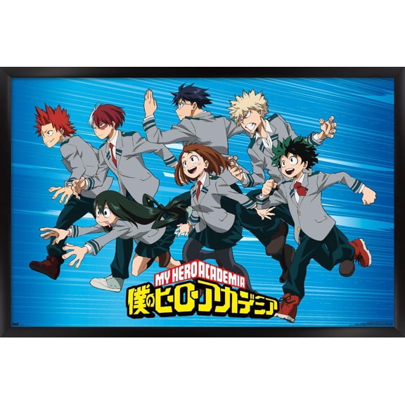 My Hero Academia - Group Wall Poster, 22.375" x 34", Framed