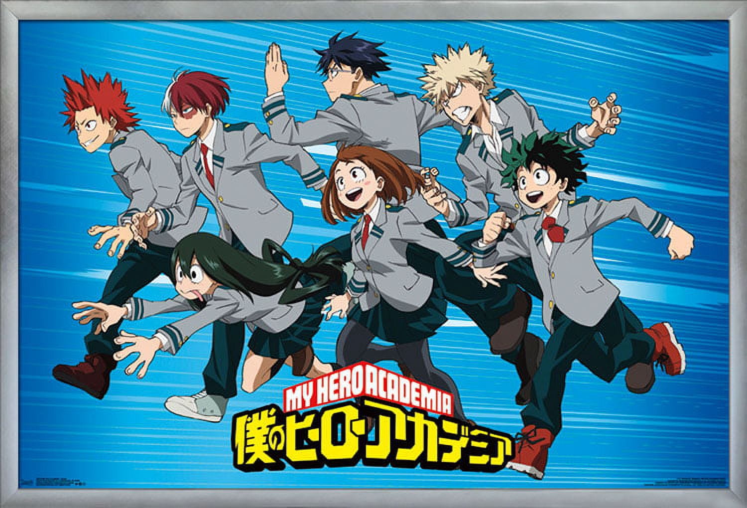 My Hero Academia - Group Wall Poster, 22.375" x 34", Framed