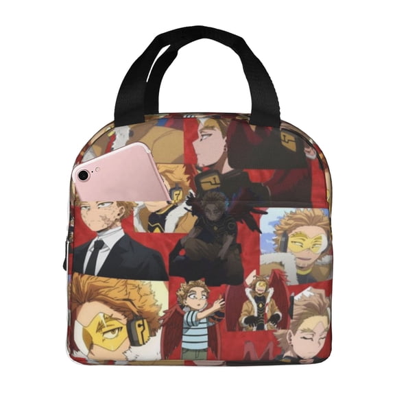 My Hero Academia Hawks Lunch Bag Tote Bag Insulated Lunch Box Picnic Beach Fishing Work