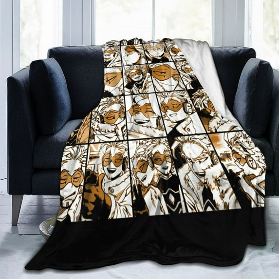My Hero Academia Hawks Manga Blanket Throw Bedding Room Decor Flannel Blankets for Bed Sofa 80"x60"
