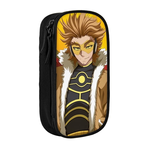 My Hero Academia Hawks Pencil Case, Multipurpose Pencase ,Large Capacity Durable Pencil Pouch Storage Pen Bag Organizer Stationery