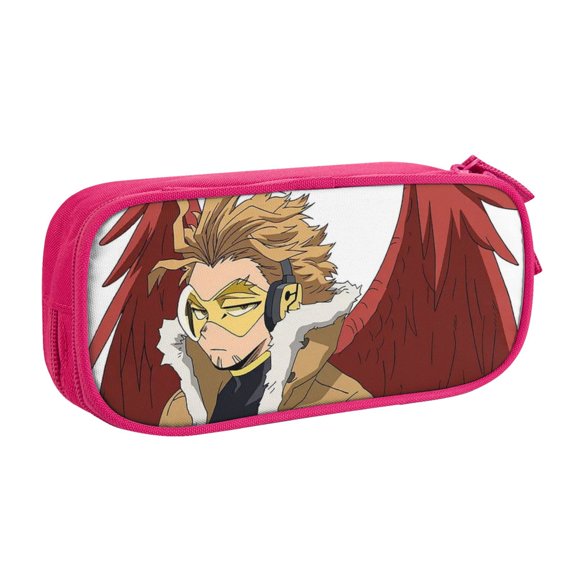 My Hero Academia Hawks Pencil Case, Multipurpose Pencase ,Large Capacity Durable Pencil Pouch Storage Pen Bag Organizer Stationery