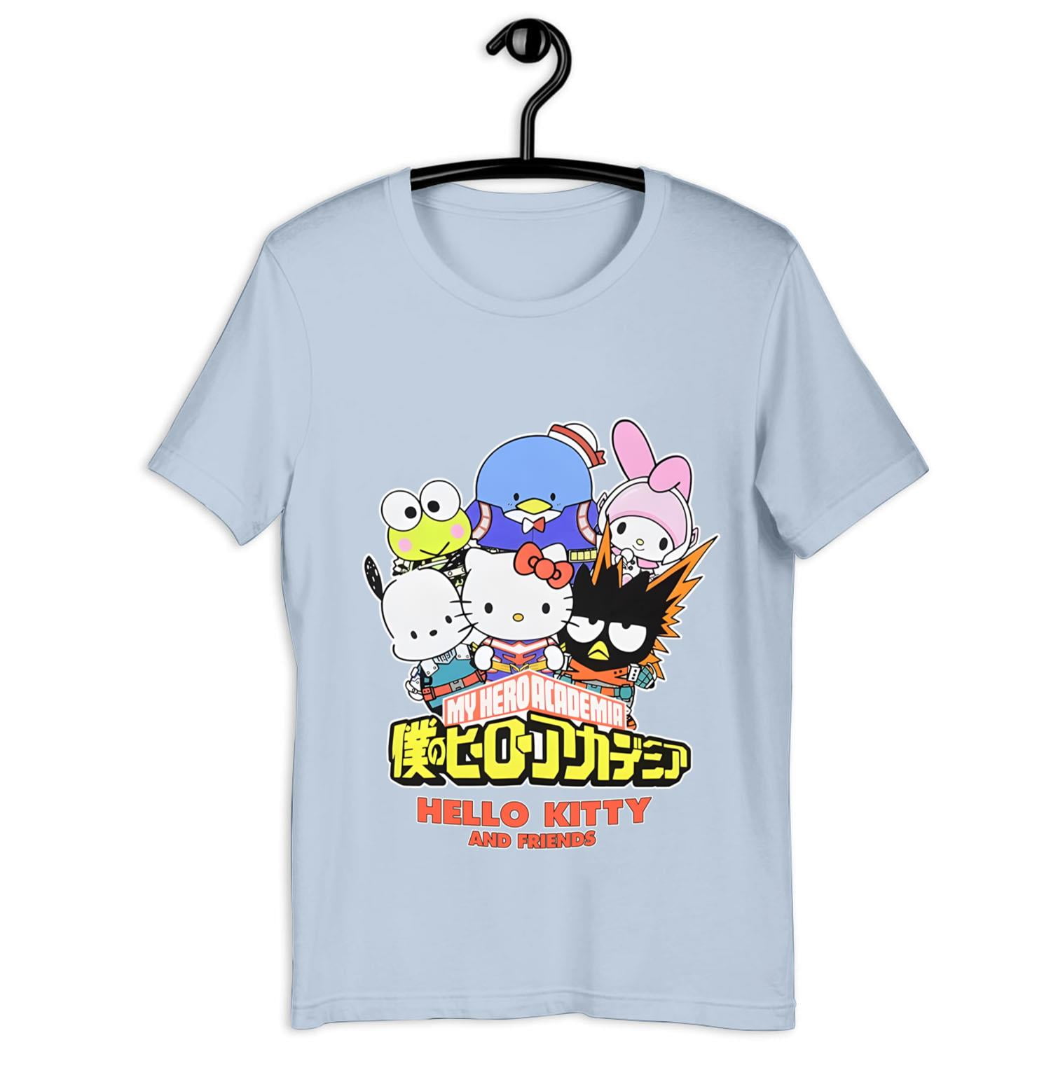 My Hero Academia Hello Kitty And Friends Black TShirt Size Medium