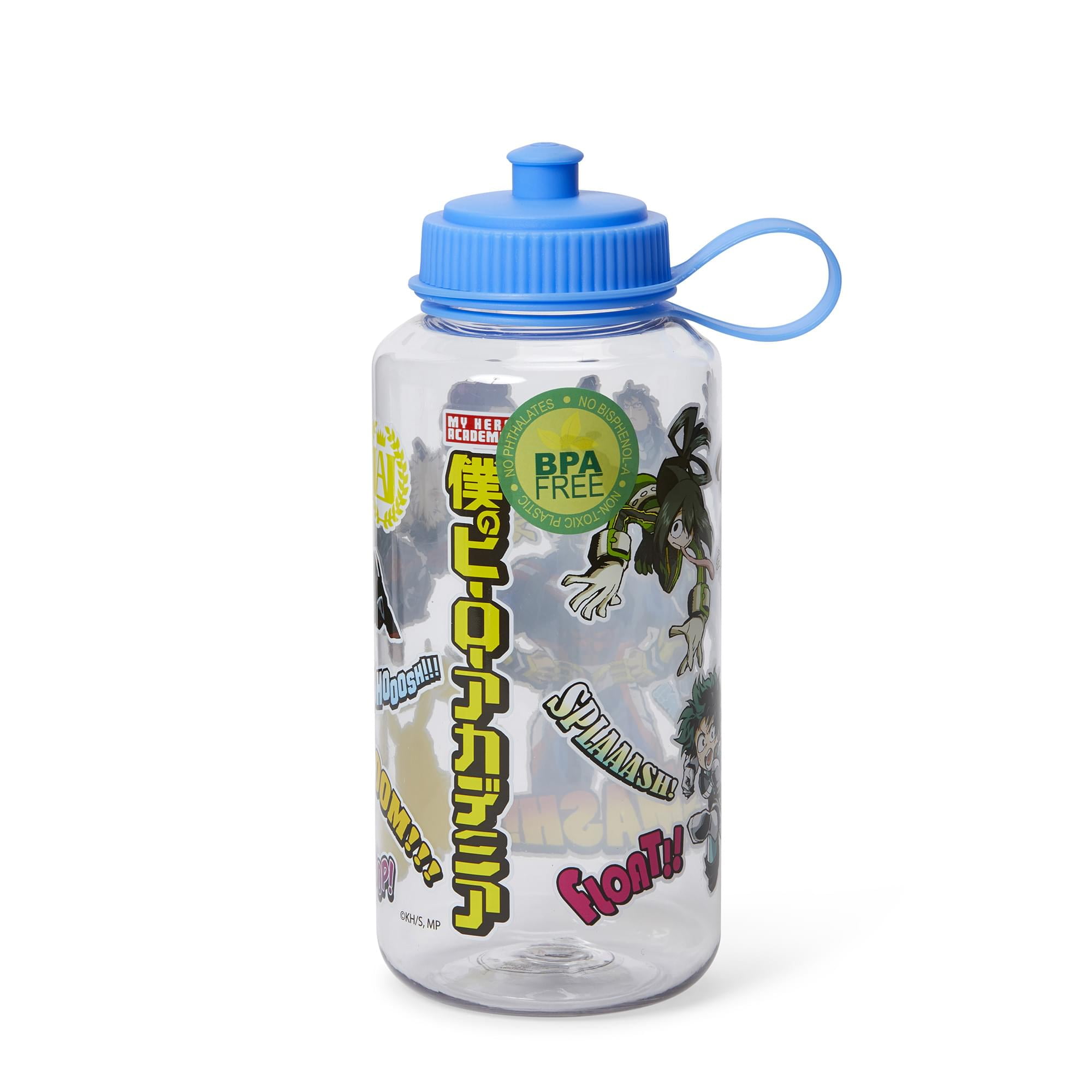 My Hero Academia Heroes & Perks Large Plastic Water Bottle | Holds 32 Ounces