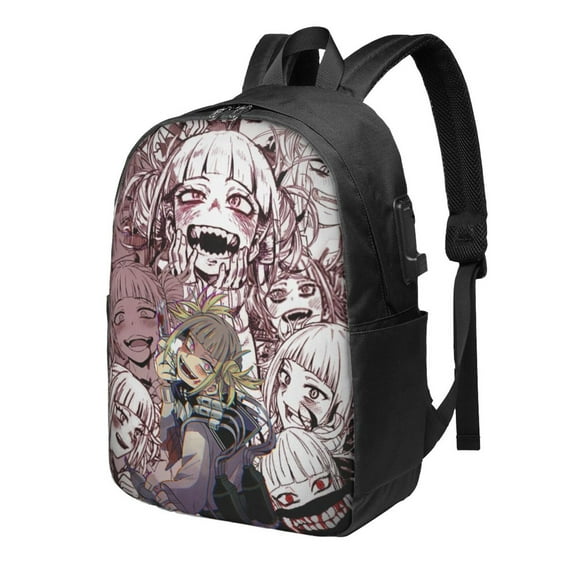 My Hero Academia Himiko Toga 17 Inch Travel Backpack Casual Laptop Backpack With Usb Charging Port Daypack Bookbags
