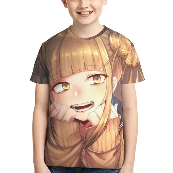 My Hero Academia Himiko Toga Aesthetic Youth Unisex T-Shirt Crewneck Short Sleeve Double-Sided Print Tee Shirts Top For Boys Girls Kid Teen Small
