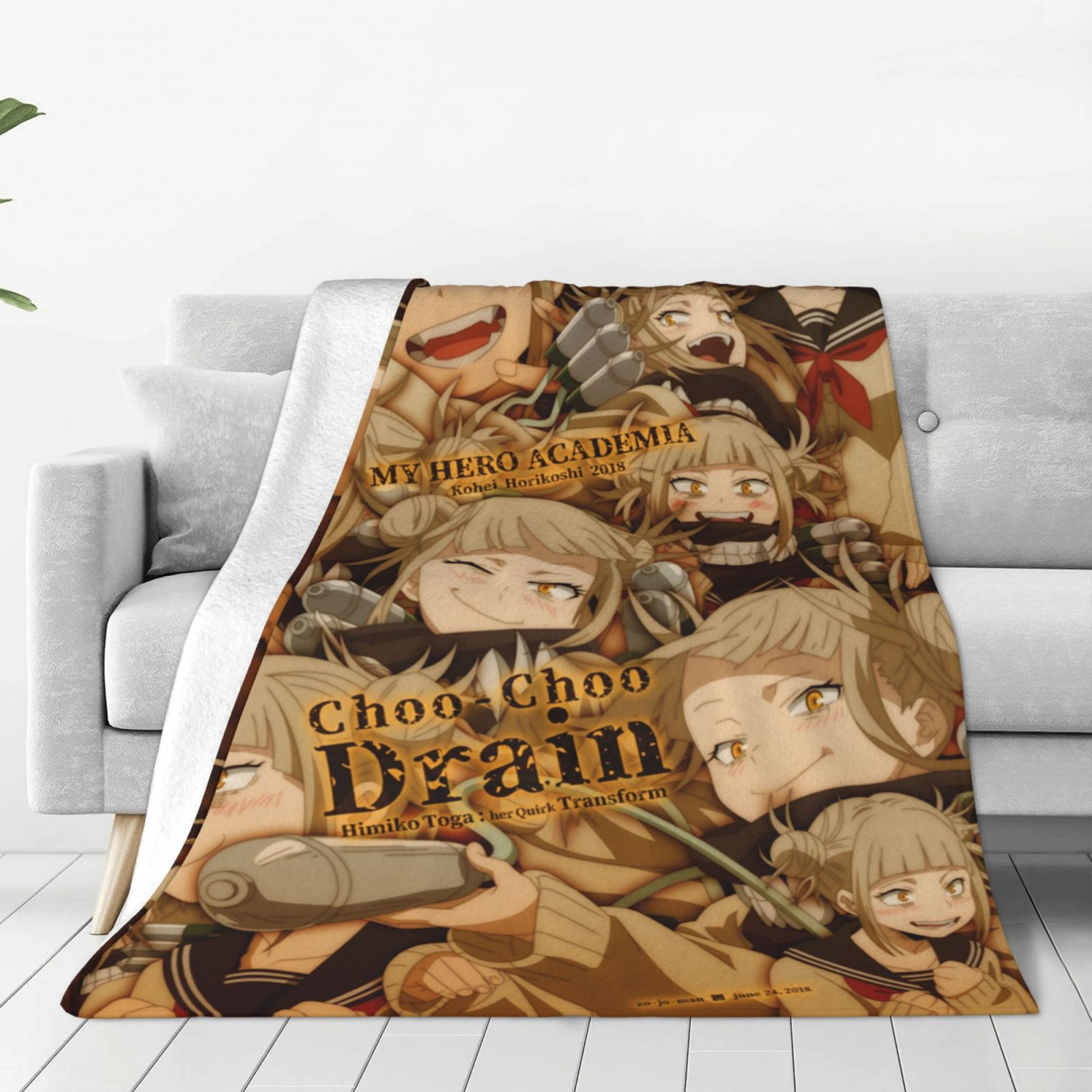 My Hero Academia Himiko Toga Anime Collage Blanket Soft Cozy Fleece