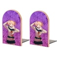 thumbnail image 1 of My Hero Academia Himiko Toga Bookends Wood Book Divider Decor Shelves Non-Skid Book Stand 2 Pieces For Classroom Dormitory Bookshelf Office Home, 1 of 7