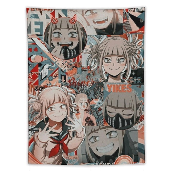 My Hero Academia Himiko Toga Cute Tapestry Luxury Wall Hanging Tapestries Decoration For Living Room Bedroom Dormitory Mural Blanket Wall Art Tapestry