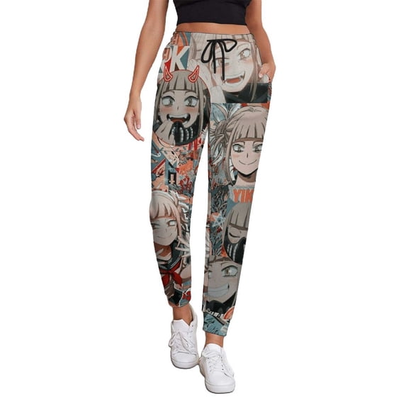 My Hero Academia Himiko Toga Cute Womens Sweatpants Joggers Pants Trousers Casual 3D Printing Fashion Sweatpants With Drawstring Closed Bottom Active Sports Track Pants