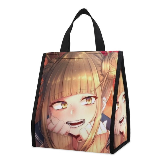 My Hero Academia Himiko Toga Insulated Lunch Bag Cooler Bag Grocery Thermal Bags Reusable Lunch Boxes for Office, Work, Picnic, Hiking