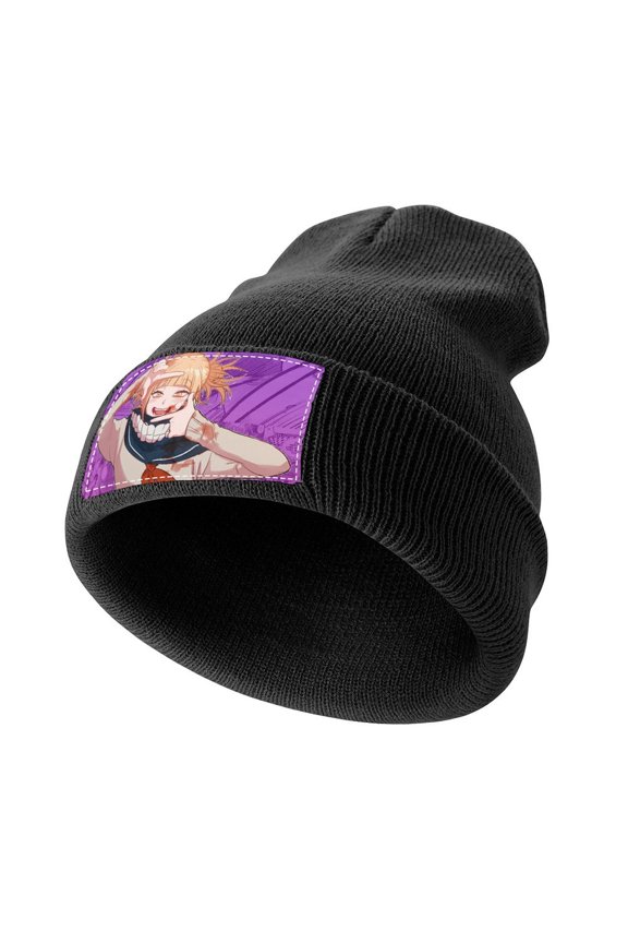 My Hero Academia Himiko Toga Knitted Cap for Men Women Soft Beanie Hat Casual Thermal Watch Cap Winter Warm Beanies
